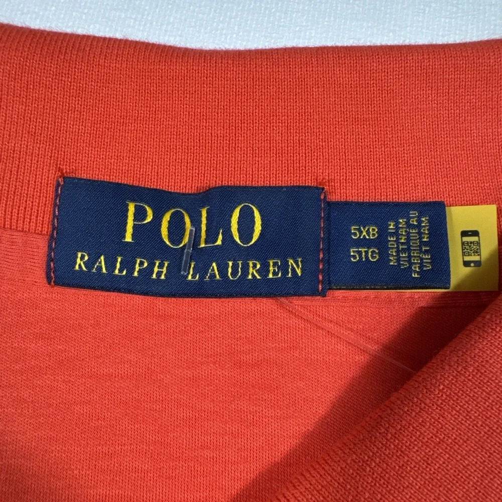 Polo Ralph Lauren Polo Shirt Men's 5XB‎ Big Red Short Sleeve Soft Touch New